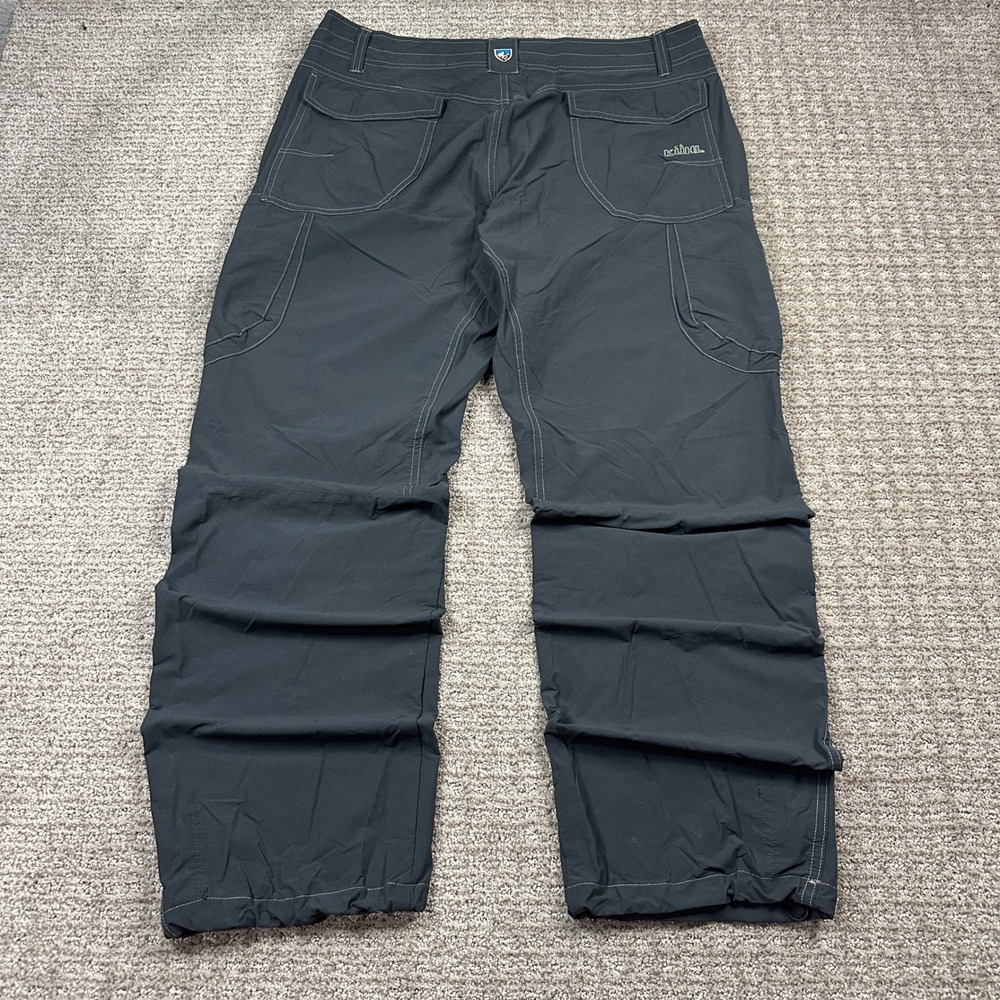 Kuhl Silencr Rogue Mens 36x32 Charcoal Gray Stretch Hiking Cargo Pants RN108846